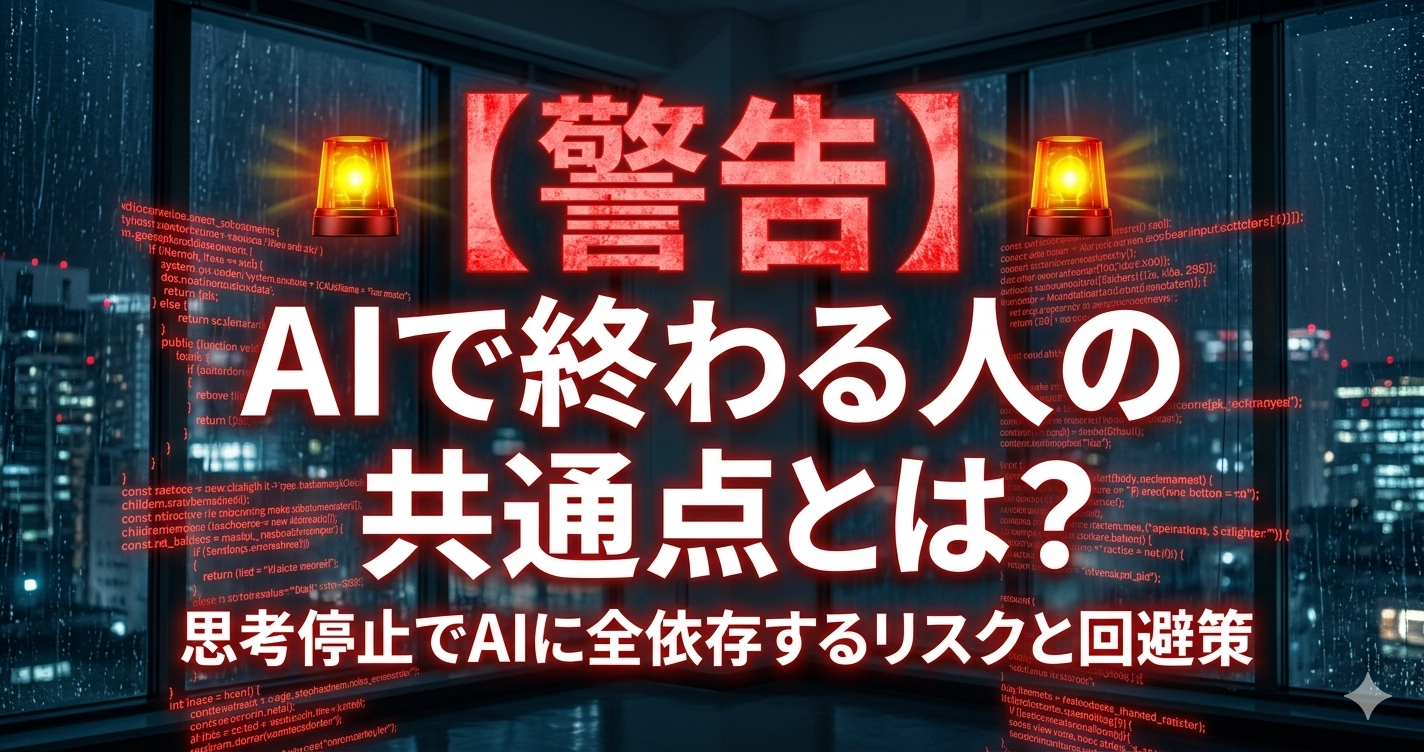 AIで終わる人の共通点：思考停止と全依存のリスク