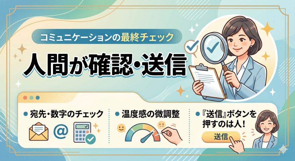 最終チェック。
人間が確認・送信